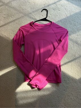 Lululemon Swiftly Sonic Pink Long Sleeve Athletic Top